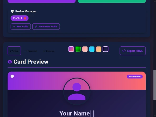 AI Profile Card Generator - 4