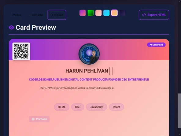 AI Profile Card Generator - 11