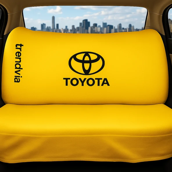 Toyota Sarı Renk Ön Arka Koltuk Kılıfı Penye Servis Tipi Araba Koltuk Koruyucu - 2