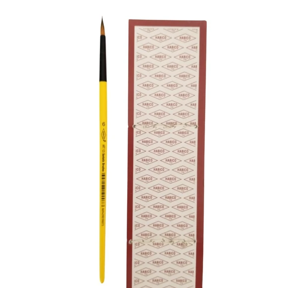 Habico 6'lı 123 Sentetik Akrilik ve Sulu Boya Fırça Seti tezhip ve minyatür - Resim 3