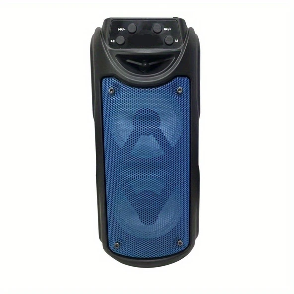 1558 3 inc RGB Ledli Radyolu Taşınabilir Bluetooth Hoparlör Parti Speaker - 2