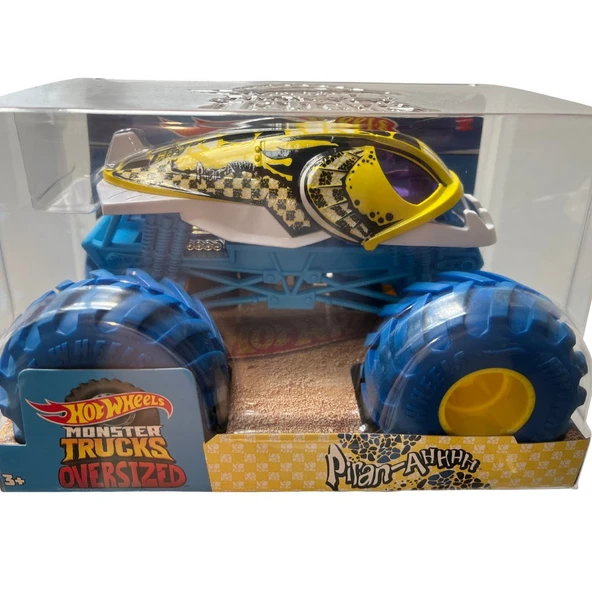 Hot Wheels Monster Trucks Oversızed Piran-Ahhhh Mavi Renk Modeli - 1