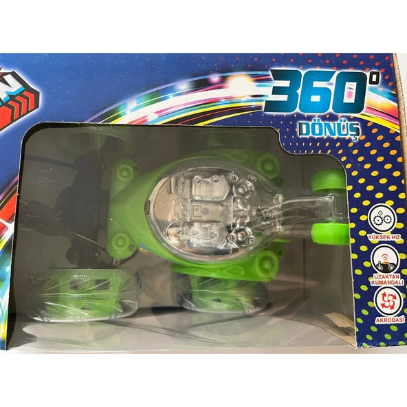Çılgın Akrobat Araba Kumandalı Şarjlı ve Işıklı Araba 18cm x 15 cm - Resim 4