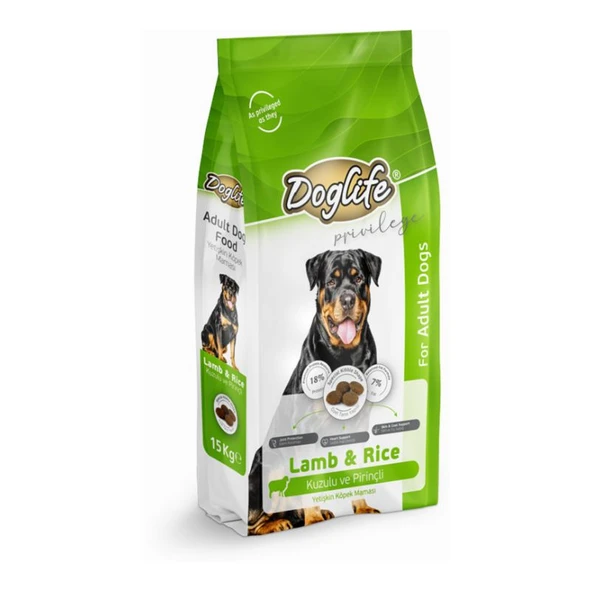 DLFD02-Doglife Kuzulu Yetişkin Köpek Maması 15 Kg ürün görseli 1