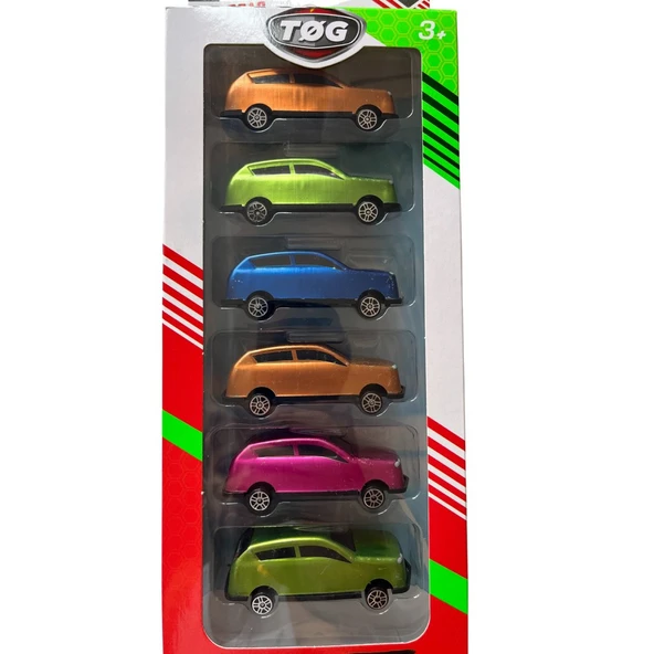 Oyuncak Metal Togg Araba 6 Lı Set - 7 Cm Uzunluk