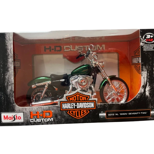 Harley Davidson Klasik Motorsiklet 1:12 Ölçekli 18 Cm Uzunluk