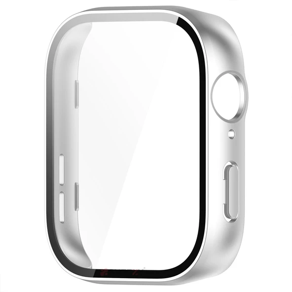 Huawei Watch Fit 3 Uyumlu Güçlendirilmiş 360 Kasa ve Ekran Koruyucu  Gümüş - Resim 3