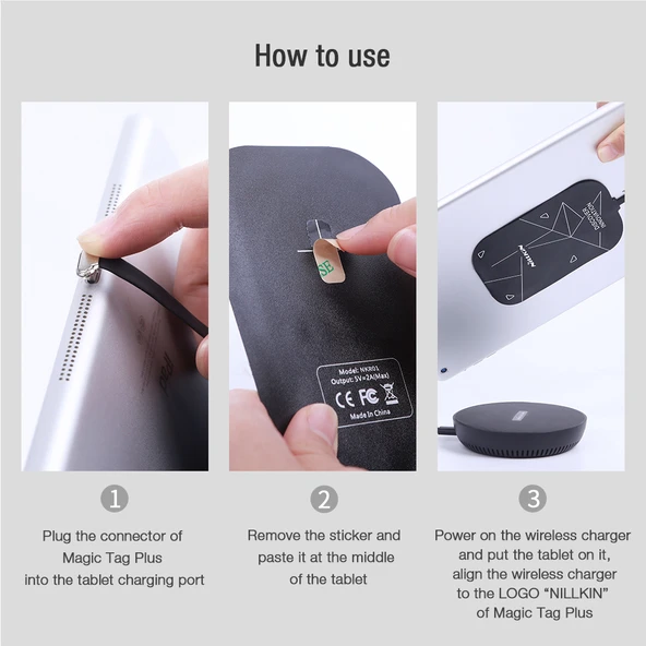 Nillkin Magic Tag Plus Type-C Çıkışlı 15W Wireless Şarj Pedi Tablet Uyumlu - 8