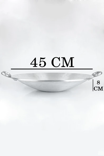 Alüminyum Eloksallı 45cm Kalın Sac Kavurma ve Gözleme Sote Tavası - 2