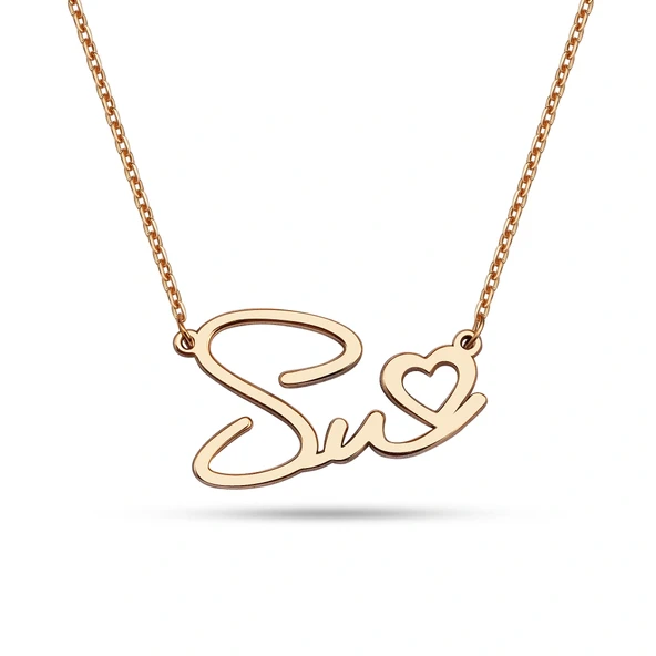 Kalbimdeki İsim Gümüş Kolye ürün görseli 1