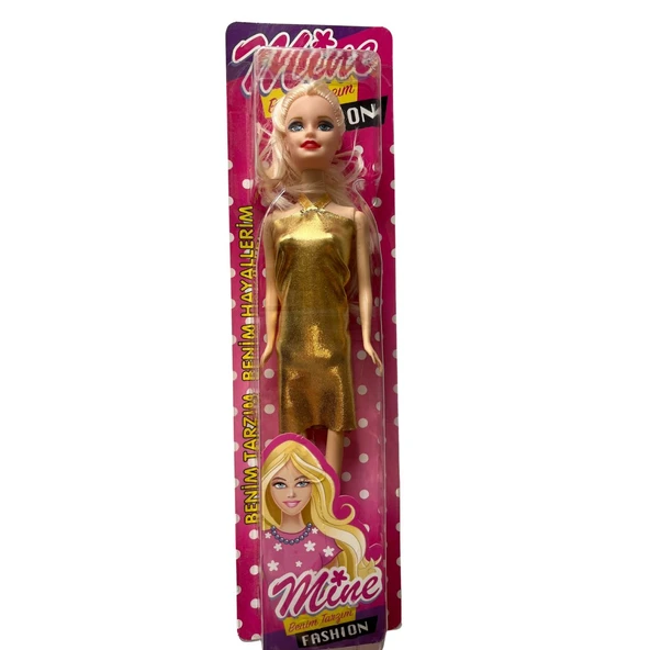 Barbie Altın Model Bebek 30 Cm Uzunluğunda - 1