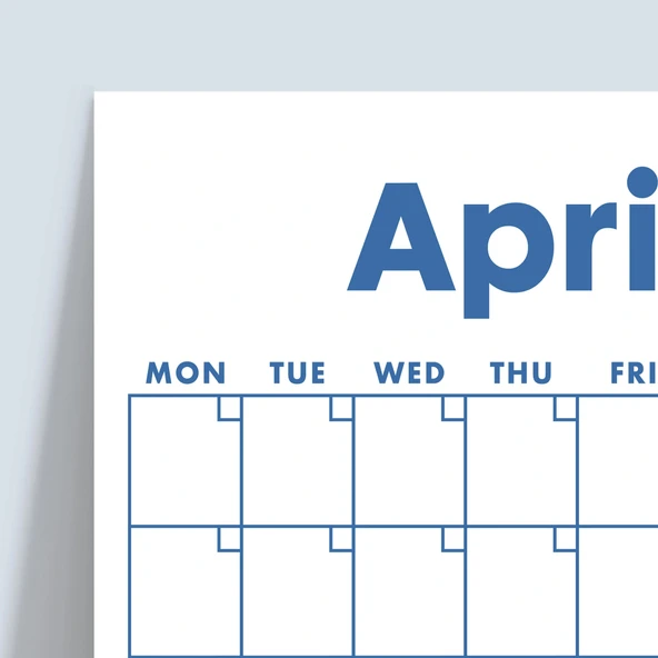 12 Aylık Planlayıcı Zamansız Takvim, Alışkanlık Takip Planlayıcı, Sürekli Takvim, Renkli Tarihsiz Takvim, 33 x 48 cm, A4 - Resim 6