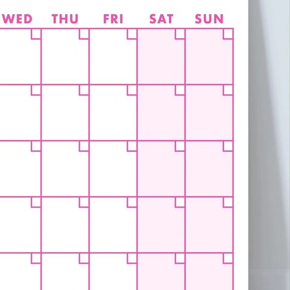 12 Aylık Planlayıcı Zamansız Takvim, Alışkanlık Takip Planlayıcı, Sürekli Takvim, Renkli Tarihsiz Takvim, 33 x 48 cm, A4 - Resim 7