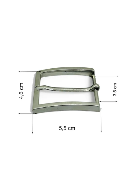 Kemer Tokası 3,5 cm Nikel Renk 1 Adet (Leathercraft, Deri Hobi) - Resim 3