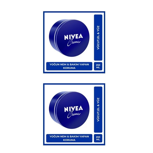 Nivea Creme, Nemlendirici Krem - 250 ml x 2 Adet