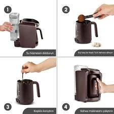 Karaca Hatır Su Hazneli Otomatik Türk Kahve Makinesi Walnut Brown - Resim 3