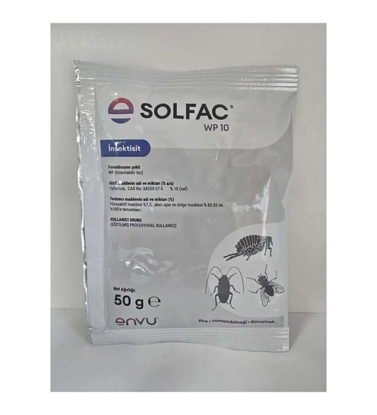 PİRE BİT SOLFAC WP 50 GR BİT-PİRE-KENE İLACI ürün görseli