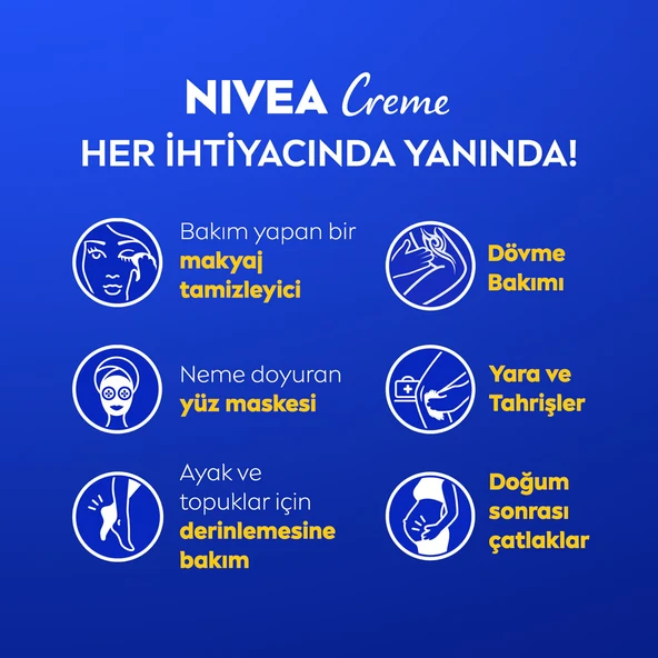 Nivea Creme, Nemlendirici Krem - 250 ml x 4 Adet - 3