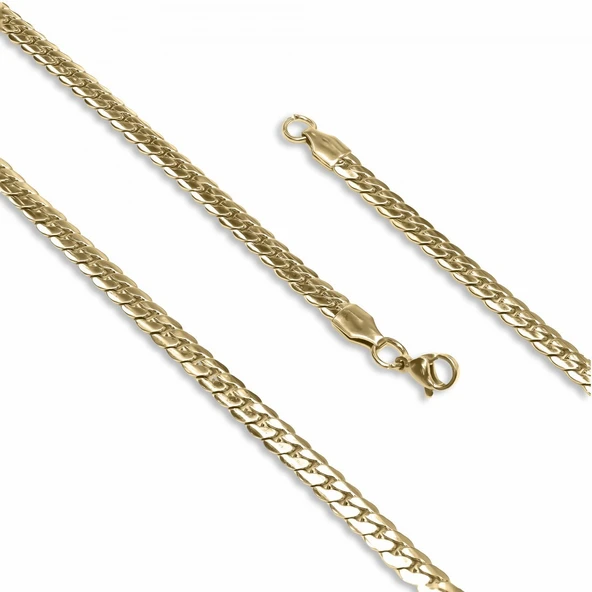 Yassı Yılan Sırtı Çelik Kolye 1.2Mm X 4Mm 3183CEK039 ürün görseli 1