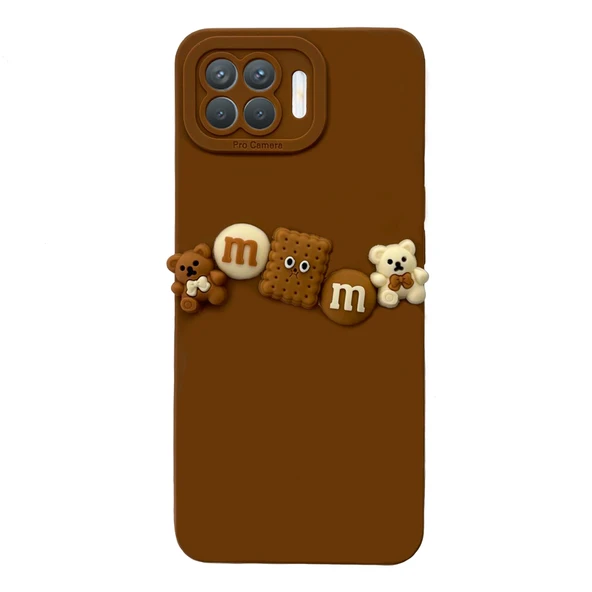 Oppo Reno4 Lite Kılıf 3D M Bear Kamera Korumalı Silikon Kapak - 2