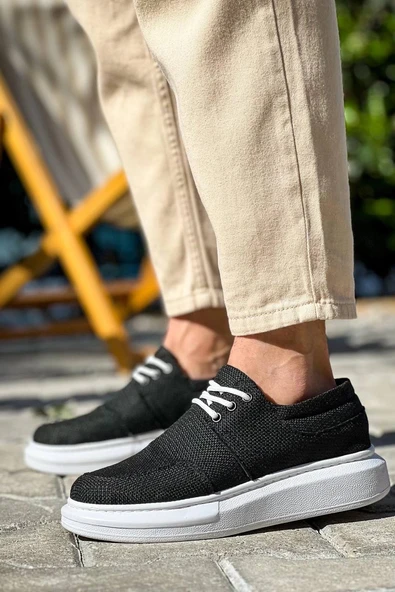 KB-042  Kuback Bağcıklı Siyah Günlük Erkek Ayakkabı - Resim 4