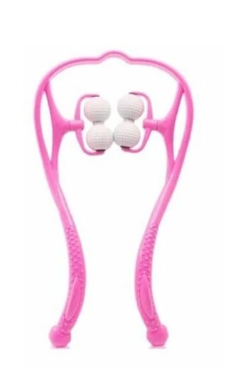 Boyun Bacak Ayak Bel Masaj Aleti Çok Fonksiyonlu Manuel 4 Tekerlekli - Pembe EVV-83322P4 - Resim 4