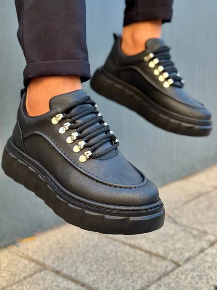 KB-X10 Kuback Kömür Cilt Yüksek Taban Günlük Spor Ayakkabı ürün görseli 1