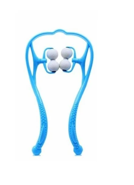 Boyun Bacak Ayak Bel Masaj Aleti Çok Fonksiyonlu Manuel 4 Tekerlekli - Mavi EVV-83322M4 - Resim 4