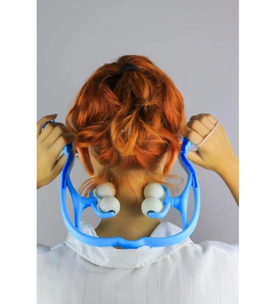 Boyun Bacak Ayak Bel Masaj Aleti Çok Fonksiyonlu Manuel 4 Tekerlekli - Mavi EVV-83322M4 ürün görseli