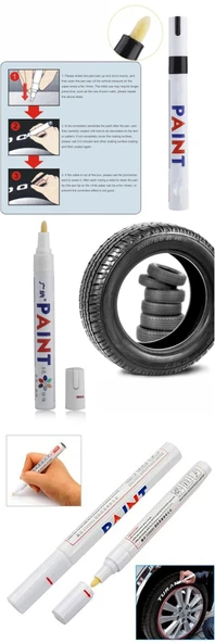 Lastik Yazı Kalemi - Beyaz EVV-13877 - Resim 2