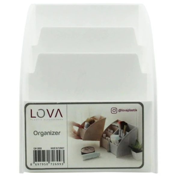 3 Bölmeli Çok Amaçlı Masaüstü Organizer (3 Adet ) EVV-81871Y - Resim 2