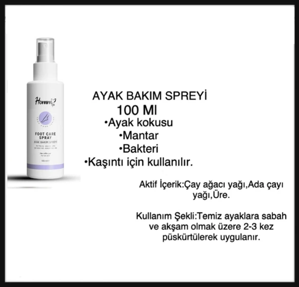 Bitkisel Ayak Koku Giderici Bakım Spreyi - Resim 2