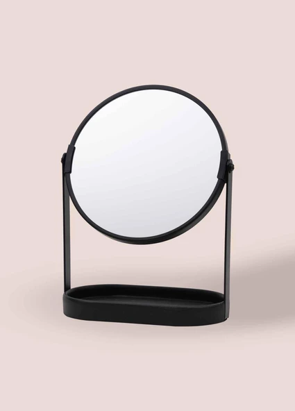 The Mia Marble Makyaj Aynası Siyah 18x10x25 cm - Resim 3