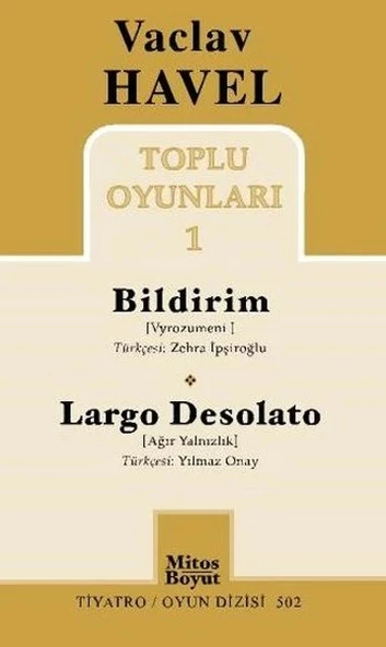 Vaclav Havel Toplu Oyunları 1 / Bildirim-Largo Desolato ürün görseli