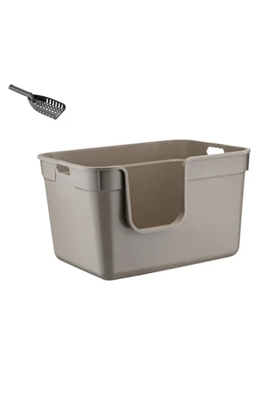 Tanos Dekoratif Büyük Yarı Kapalı Kedi Tuvaleti