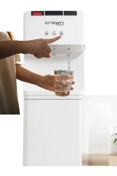 Crown Gold 3 Musluklu Sıcak, Soğuk Su Sebili – Dolaplı, Yüksek Kapasiteli, Hızlı Soğutma & Isıtma ürün görseli