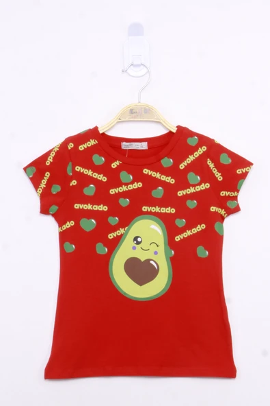 Toontoy Kız Çocuk Avokado Baskılı Tişört - 6