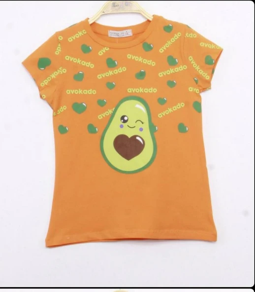 Toontoy Kız Çocuk Avokado Baskılı Tişört - 2