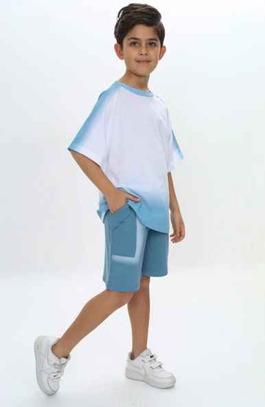 Toontoy Erkek Çocuk Garni Detaylı Şortlu Takım - Resim 2