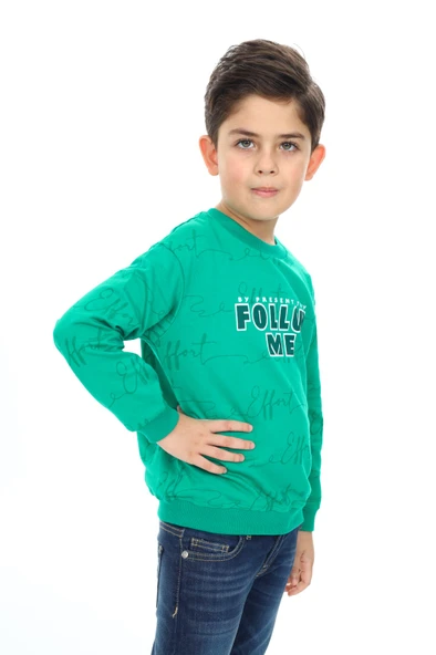 Toontoy Erkek Çocuk Follow Me Baskılı Sweatshirt - Resim 2