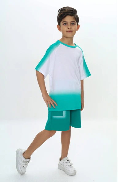 Toontoy Erkek Çocuk Garni Detaylı Şortlu Takım - Resim 10