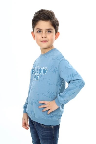 Toontoy Erkek Çocuk Follow Me Baskılı Sweatshirt - Resim 11