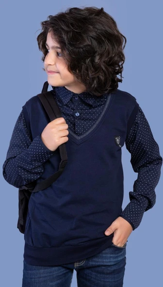 Toontoy Erkek Çocuk Gömlek Okul Tişört