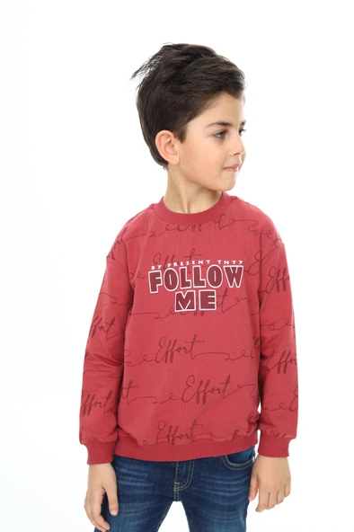 Toontoy Erkek Çocuk Follow Me Baskılı Sweatshirt - Resim 6