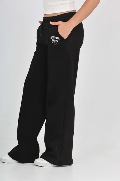 Toontoy Kız Çocuk Bol Paça Baskılı Eşofman Alt - 7