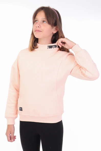 Toontoy Kız Çocuk Nakışlı Sweatshirt - Resim 5