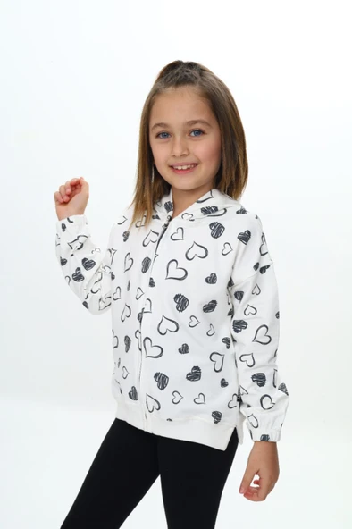 Toontoy Kız Çocuk Kapüşonlu Hırka - Resim 9