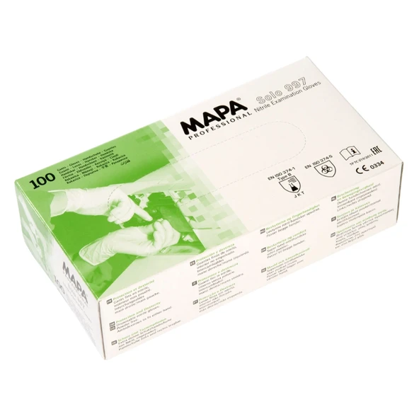 Solo 997 Tek Kullanımlık Mavi Nitril Temizlik Eldiveni Small 100 lü Paket - Resim 2