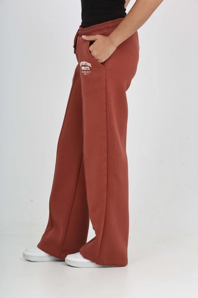 Toontoy Kız Çocuk Bol Paça Baskılı Eşofman Alt - 2