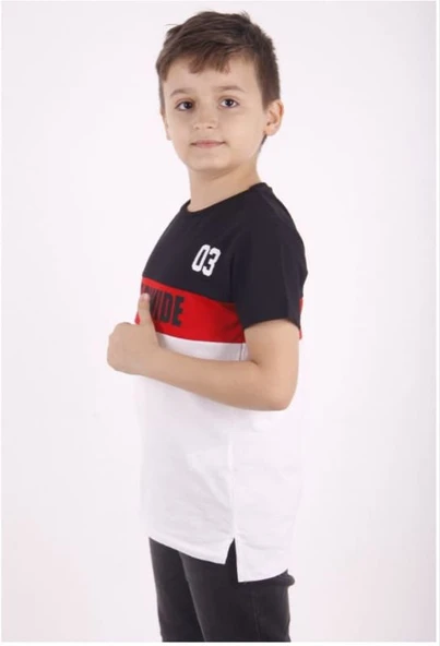 Toontoy Erkek Çocuk Worldwıde Yazı Baskılı Tişört - Resim 5